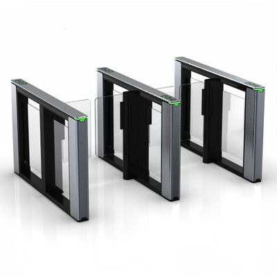 Detector de reconhecimento facial de alta velocidade de temperatura LED Porta de velocidade de cilindro para edifícios de escritórios