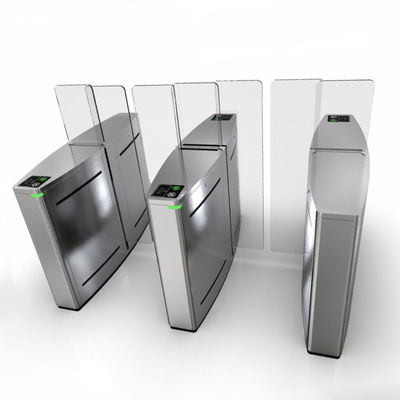 Turnstile de porta deslizante de aço inoxidável 304 com interface de entrada de contato seco RS232/RS485