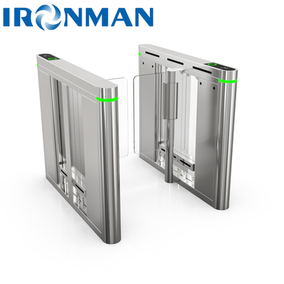 Controle de acesso automático de aço inoxidável Turnstile Segurança comercial Porta de alta velocidade Sistema de entrada de escritório de shopping RFID compatível