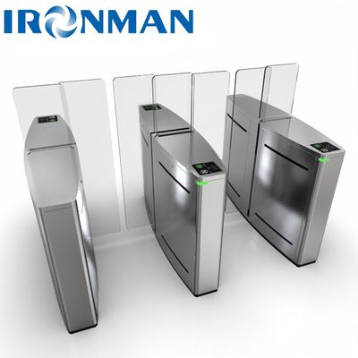 Turnstile de porta deslizante de aço inoxidável 304 com interface de entrada de contato seco RS232/RS485